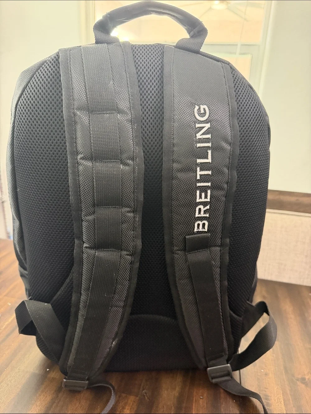 Breitling Green and Black Vertical Logo Backpack